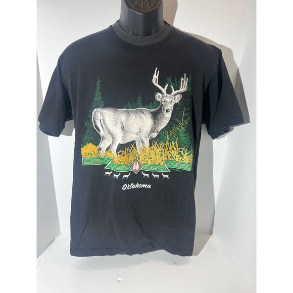 Vintage Other - Vintage Single Stitch Oklahoma‎ Buck Shirt Men's Size Large